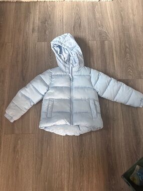 Swiss Tech Kids Light Blue Puffer Jacket with Hood Size 4/5